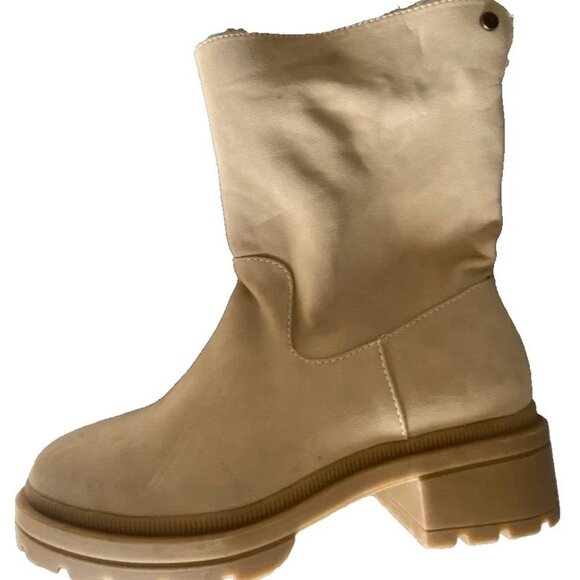 Rocket Dog Idea Women's Faux Fur Lining Boot, Chunky Heel, Natural Size 8.5 - Picture 3 of 7